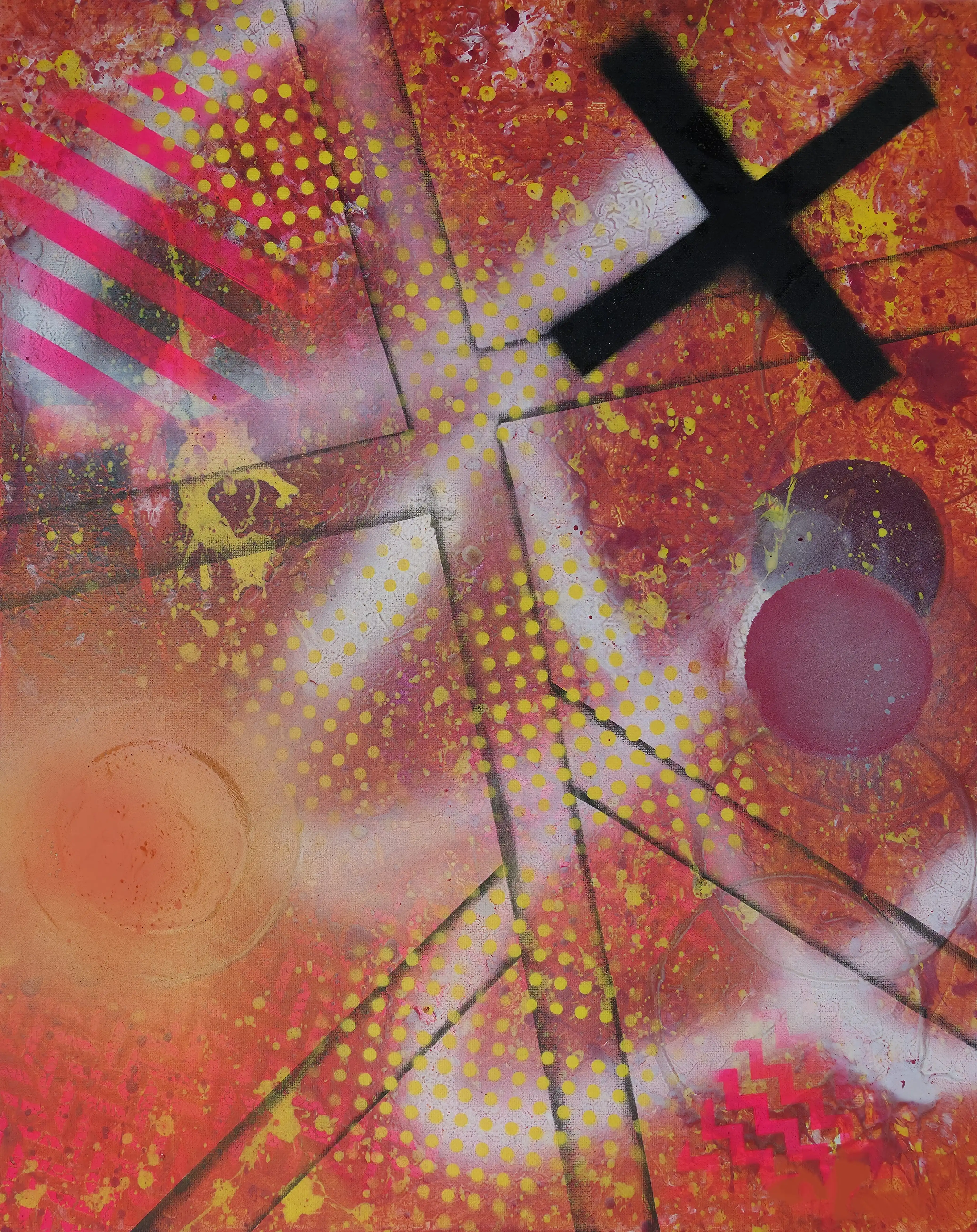 Płoną stosy_abstract_canvas_design_decorforhome_energy_orange_paint